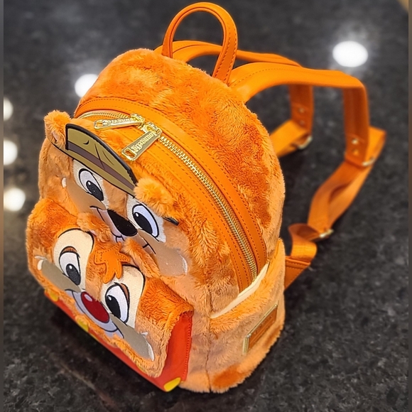Loungefly Disney Chip ‘n Dale Rescue Rangers Mini Backpack – Plush Furry Design - Picture 6 of 16
